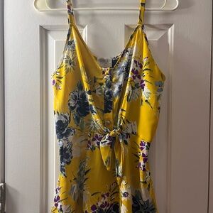 Sienna Sky Yellow Tie Front Camisole
